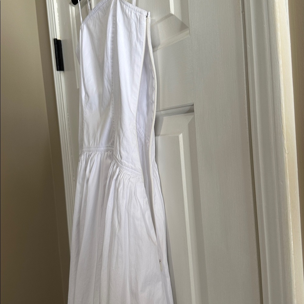 Madewell Poplin Seamed Maxi Dress in White - Picture 9 of 12